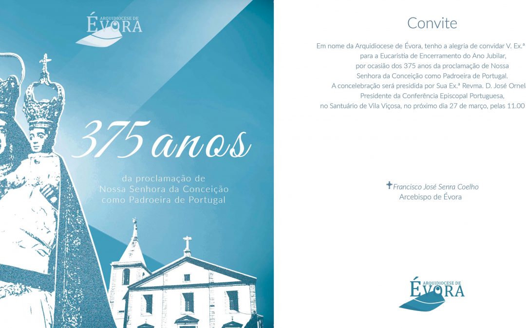 27 de Março, às 11h, em Vila Viçosa: Eucaristia de Encerramento do Ano Jubilar