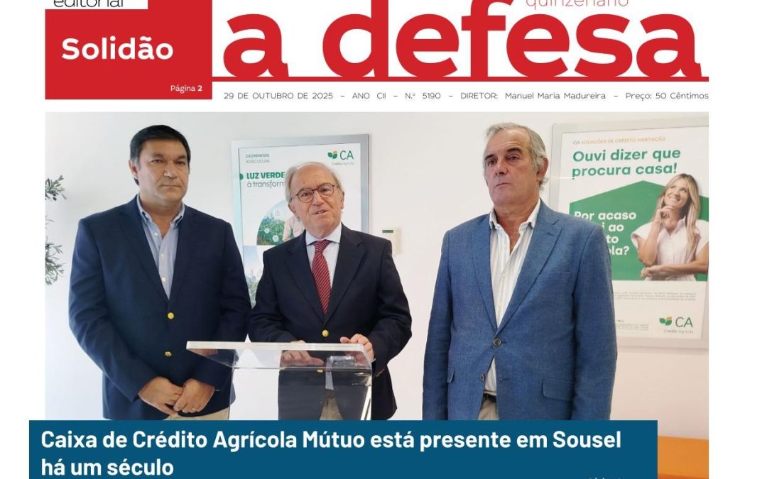 Jornal “a defesa” – 29 de Outubro de 2025 (impresso)