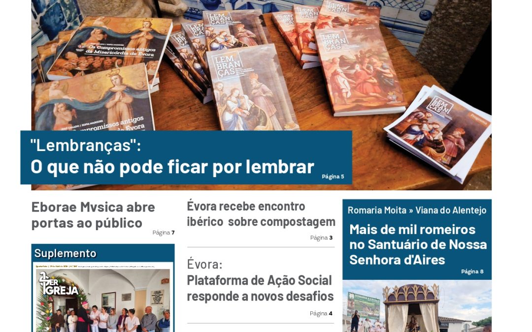 Capas das edições impressas de 29 de abril de 2026 do jornal “a defesa” e do suplemento “Ser Igreja Évora”.