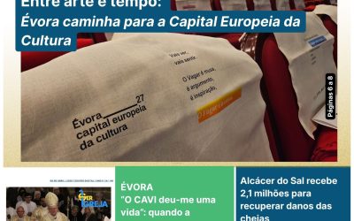 Capas das edições impressas de 8 de abril de 2026 do jornal “a defesa” e do suplemento “Ser Igreja Évora”.