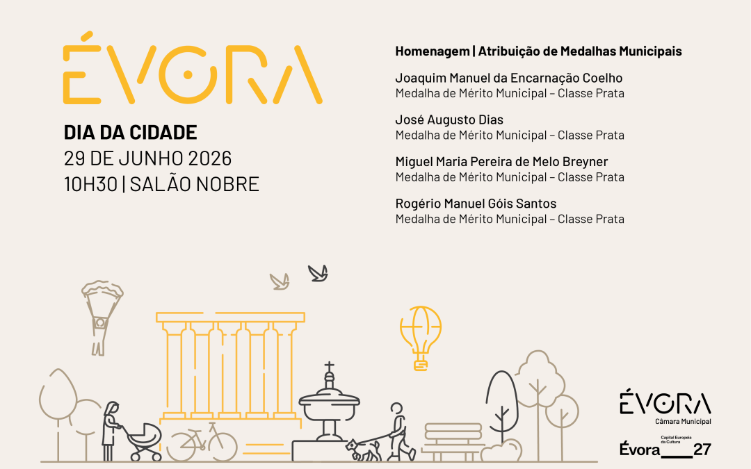Évora distingue quatro cidadãos com Medalhas de Mérito Municipal no Dia da Cidade